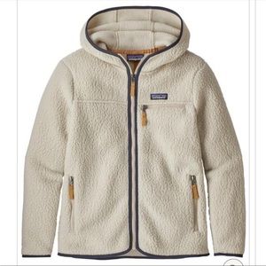 Patagonia retro pile hoodie - Cream - Size Large